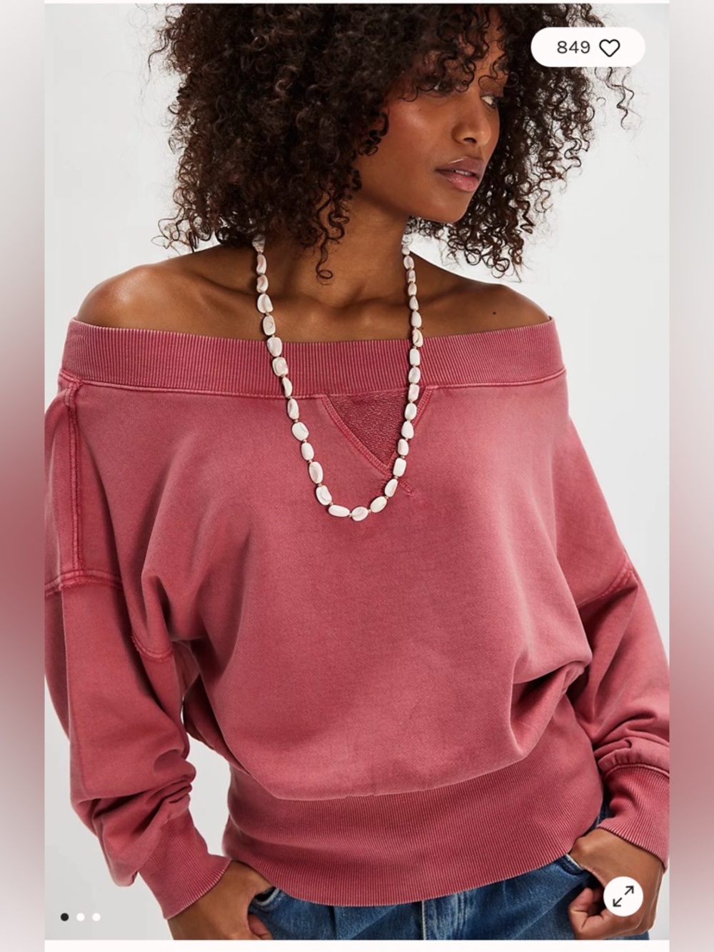 Free People Layer up pullover. NWT. Cardinal
